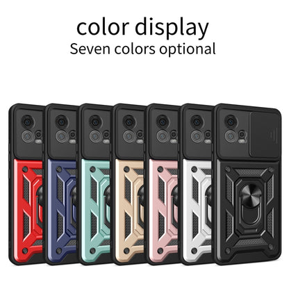 For Motorola Moto G72 Sliding Camera Cover Design TPU+PC Phone Case(Black) - Motorola Cases by buy2fix | Online Shopping UK | buy2fix