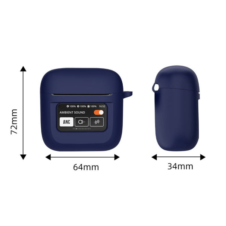 For JBL Tour Pro 2 Silicone Wireless Earphone Protective Case(Dark Blue) - JBL Earphone Case by buy2fix | Online Shopping UK | buy2fix