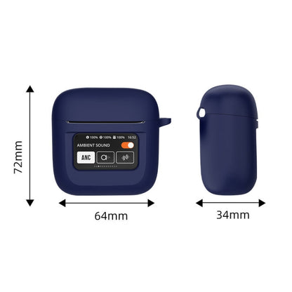 For JBL Tour Pro 2 Silicone Wireless Earphone Protective Case(Dark Blue) - JBL Earphone Case by buy2fix | Online Shopping UK | buy2fix