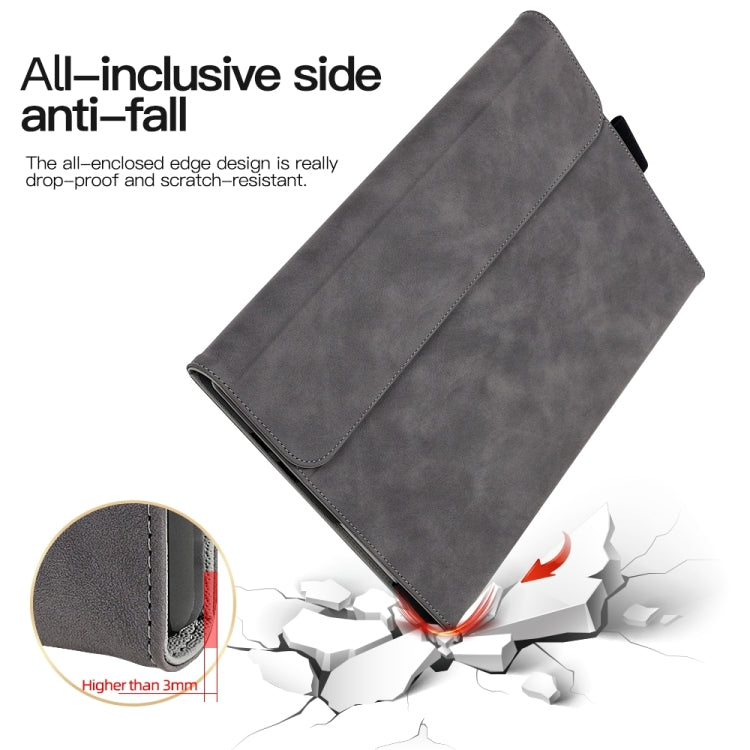 For Microsoft Surface Pro X Sheepskin All-Inclusive Shockproof Protective Case with Power Bag(Black) - Others by buy2fix | Online Shopping UK | buy2fix