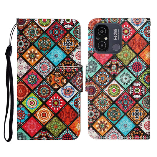 For Xiaomi Redmi 12C Colored Drawing Pattern Flip Leather Phone Case(Ethnic Style) - Xiaomi Cases by buy2fix | Online Shopping UK | buy2fix