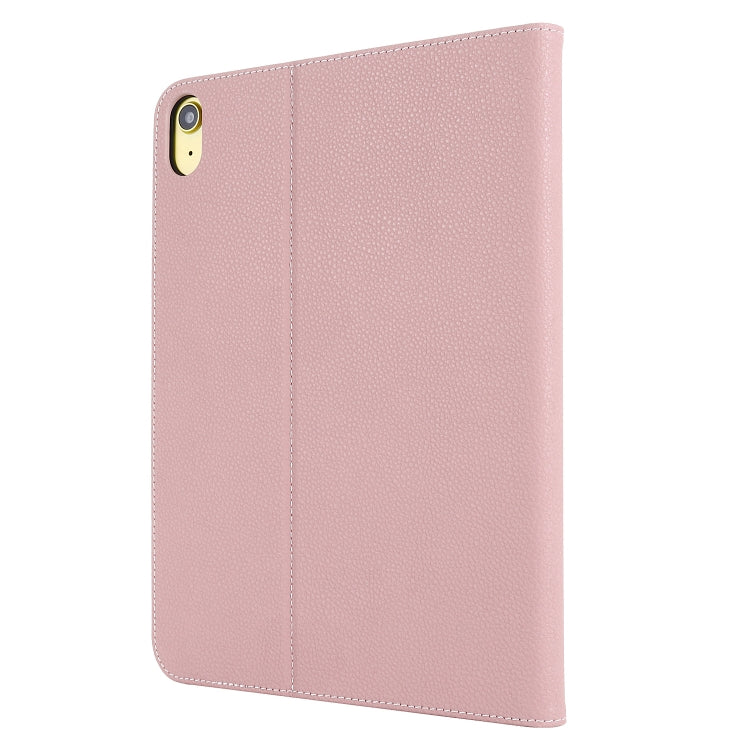 For iPad 2025 / 2022 GEBEI Silk Texture Flip Tablet Leather Case(Rose Gold) - iPad 2025 / 2022 Cases by GEBEI | Online Shopping UK | buy2fix