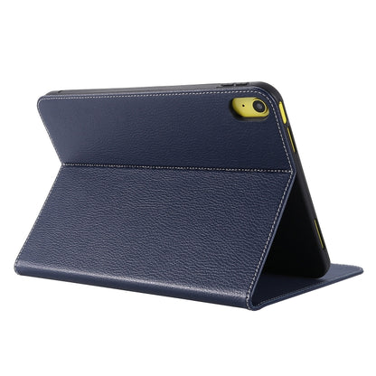 For iPad 2025 / 2022 GEBEI Silk Texture Flip Tablet Leather Case(Blue) - iPad 2025 / 2022 Cases by GEBEI | Online Shopping UK | buy2fix