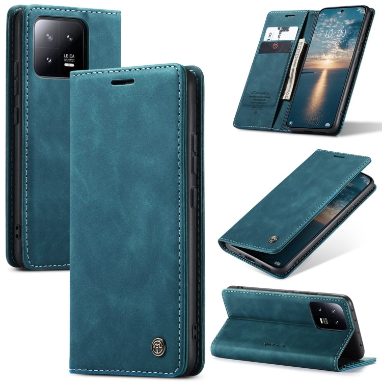 For Xiaomi 13 CaseMe 013 Multifunctional Horizontal Flip Leather Phone Case(Blue) - Xiaomi Cases by CaseMe | Online Shopping UK | buy2fix