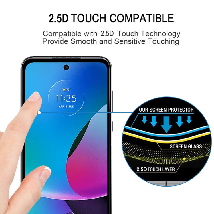 For Motorola Moto G Play 2023 25pcs Full Glue Full Cover Screen Protector Tempered Glass Film - Motorola Tempered Glass by buy2fix | Online Shopping UK | buy2fix