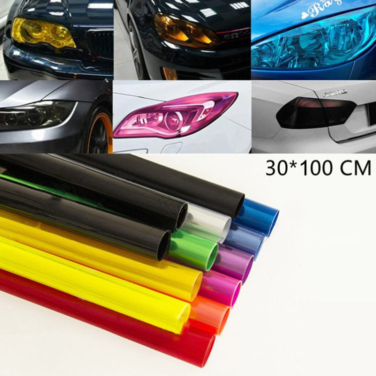 2pcs Car Headlight Protective Film Tail Light Film Motorcycle Fog Light Film, Size:30 x 100cm(Dark Black) - In Car by buy2fix | Online Shopping UK | buy2fix