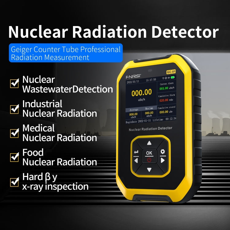 Fnirsi GC01 Home Lndustrial Marble Radioactive X / Y Ray Nuclear Radiation Detector Geiger Counter(Yellow) - Radiation Detector by FNIRSI | Online Shopping UK | buy2fix