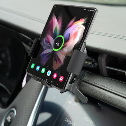 For Samsung Galaxy Z Flip4 / 3 S11 Dual Coil Car Phone Holder Wireless Charger - In Car by buy2fix | Online Shopping UK | buy2fix