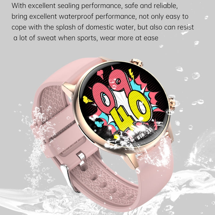 HK39 1.1 inch Smart Silicone Strap Watch Supports Bluetooth Call/Blood Oxygen Monitoring(Pink) - Smart Wear by buy2fix | Online Shopping UK | buy2fix