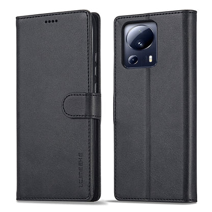 For Xiaomi 13 Lite LC.IMEEKE Calf Texture Horizontal Flip Leather Case(Black) - Xiaomi Cases by LC.IMEEKE | Online Shopping UK | buy2fix