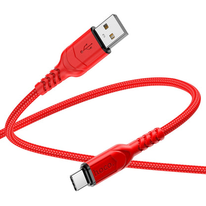 hoco X59 Victory 3A USB to USB-C / Type-C Charging Data Dable, Length:2m(Red) -  by hoco | Online Shopping UK | buy2fix