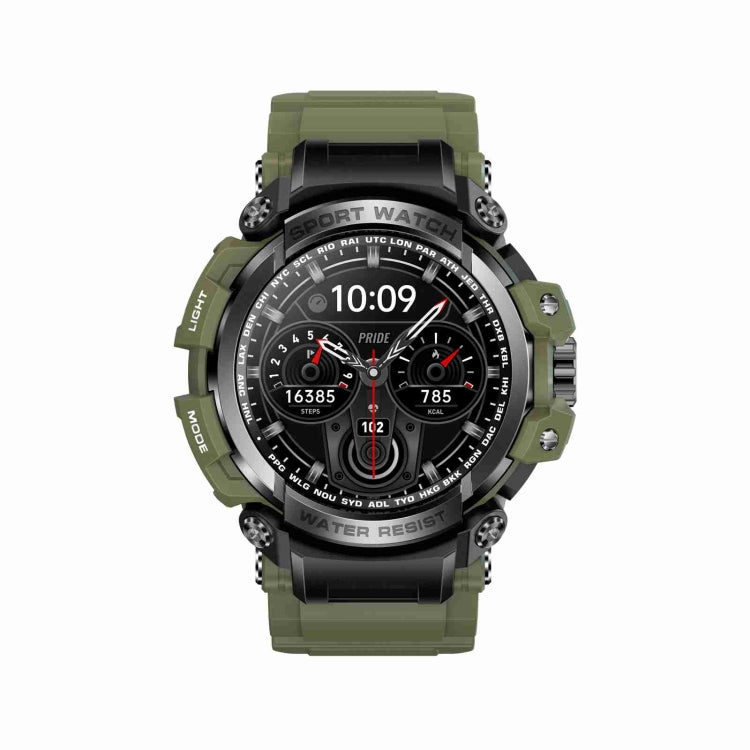 LC16 1.32 inch IP68 Waterproof Sports Outdoor Sport Smart Watch, Support Bluetooth Calling / Heart Rate Monitoring(Green) - Smart Wear by buy2fix | Online Shopping UK | buy2fix