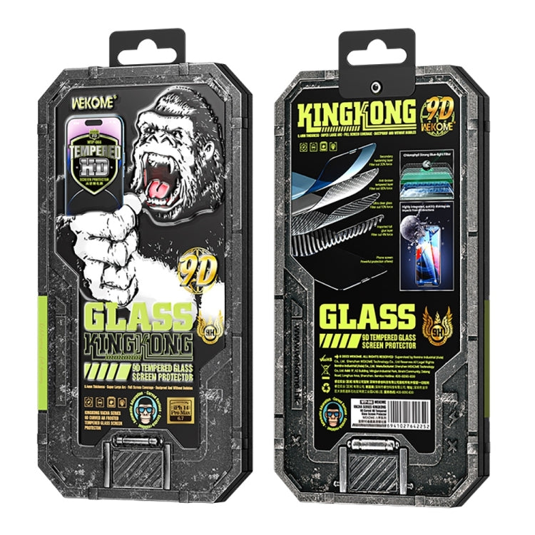 For iPhone 12 Pro WK WTP-066 King Kong Vacha 9D Curved HD Tempered Glass Film(Black) - iPhone 12 / 12 Pro Tempered Glass by WK | Online Shopping UK | buy2fix