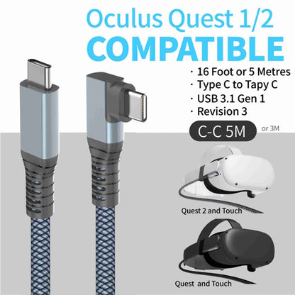 2m USB-C / Type-C to USB-C / Type-C Elbow 20Gpbs 4K 60Hz Video and Audio Data Cable -  by buy2fix | Online Shopping UK | buy2fix