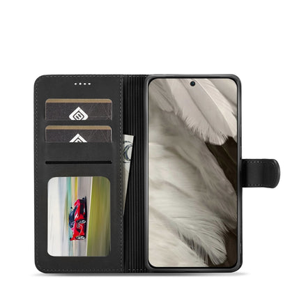 For Google Pixel 8 LC.IMEEKE Calf Texture Horizontal Flip Leather Phone Case(Black) - Google Cases by LC.IMEEKE | Online Shopping UK | buy2fix