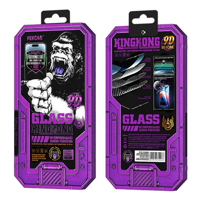 For iPhone 14 Pro Max WK WTP-068 King Kong Vacha Corning 9D Curved HD Tempered Glass Film(Black) - iPhone 14 Pro Max Tempered Glass by WK | Online Shopping UK | buy2fix
