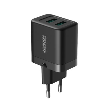 JOYROOM JR-TCN01 2.4A Dual Ports USB Charger, Plug:EU Plug(Black) - USB Charger by JOYROOM | Online Shopping UK | buy2fix