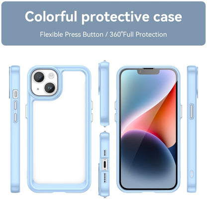 For iPhone 15 Plus Colorful Series Acrylic + TPU Phone Case(Blue) - iPhone 15 Plus Cases by buy2fix | Online Shopping UK | buy2fix
