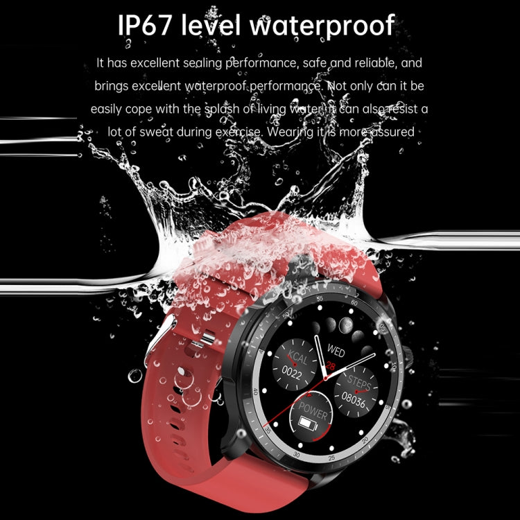 T52 1.39 inch IP67 Waterproof Silicone Band Smart Watch Supports Bluetooth Call / Blood Oxygen / Body Temperature Monitoring(Black) - Smart Watches by buy2fix | Online Shopping UK | buy2fix