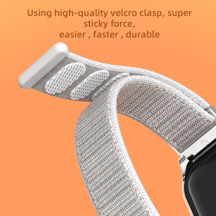 For Xiaomi Smart Band 8 Active / Redmi Band 2 Mijobs Metal Shell Nylon Breathable Watch Band(Black Silver) - Watch Bands by MIJOBS | Online Shopping UK | buy2fix