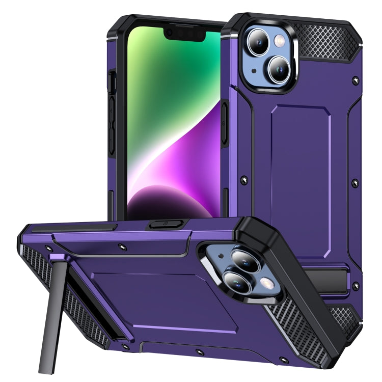 For iPhone 12 Pro Max Matte Holder Phone Case(Purple) - iPhone 12 Pro Max Cases by buy2fix | Online Shopping UK | buy2fix