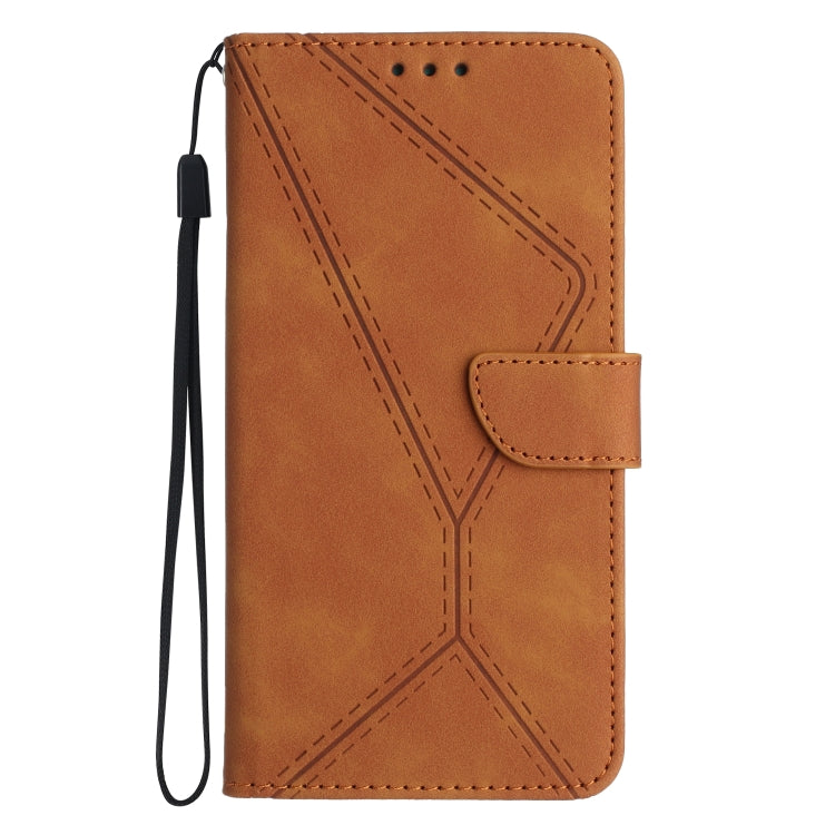 For Xiaomi 13 Lite Stitching Embossed Leather Phone Case(Brown) - 13 Lite Cases by buy2fix | Online Shopping UK | buy2fix