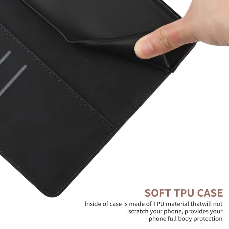 For Xiaomi POCO X5 Pro Stitching Embossed Leather Phone Case(Black) - Xiaomi Cases by buy2fix | Online Shopping UK | buy2fix