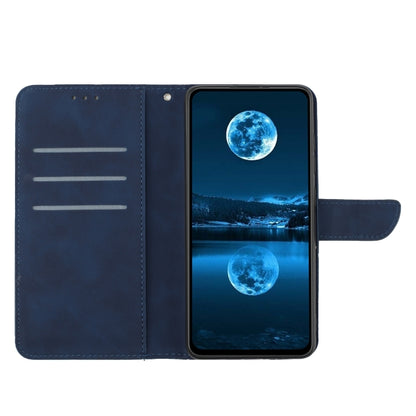 For Xiaomi POCO X4 GT Stitching Embossed Leather Phone Case(Blue) - Xiaomi Cases by buy2fix | Online Shopping UK | buy2fix