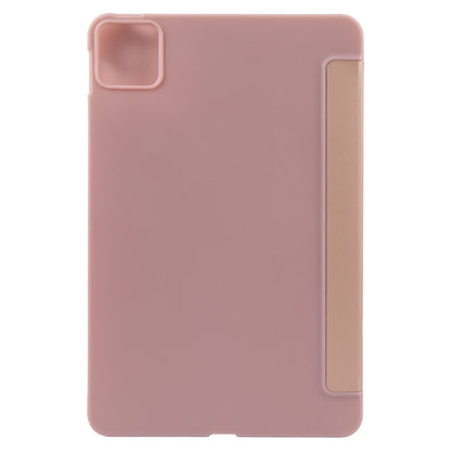 For Xiaomi Pad 6 / Pad 6 Pro Three-fold Holder Flip Tablet Leather Case(Rose Gold) -  by buy2fix | Online Shopping UK | buy2fix