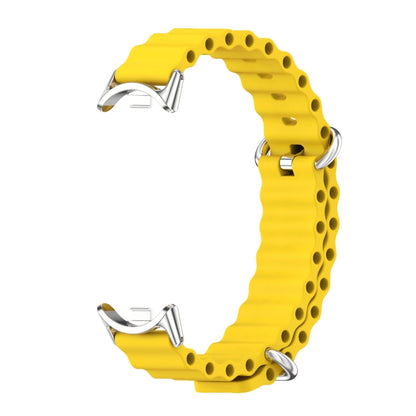 For Xiaomi Mi Band 8 / 9 / 9 NFC Mijobs Marine Silicone Breathable Watch Band(Yellow Silver) - Watch Bands by MIJOBS | Online Shopping UK | buy2fix