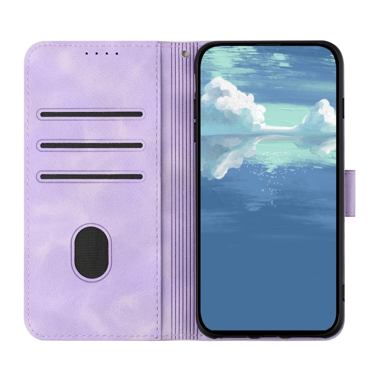 For Honor X7 4G/Play 30 Plus Line Pattern Skin Feel Leather Phone Case(Light Purple) - Honor Cases by buy2fix | Online Shopping UK | buy2fix