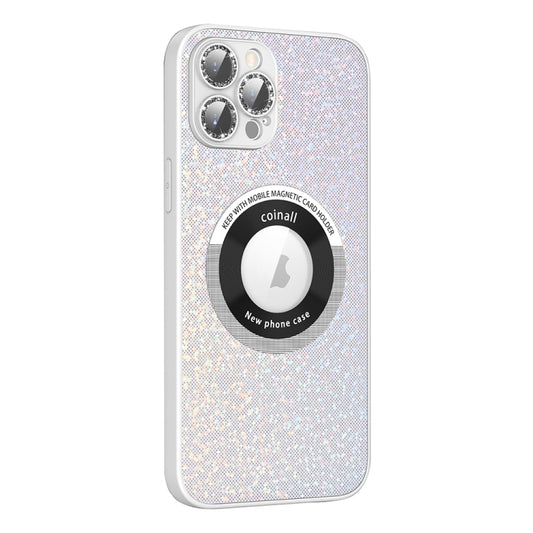 For iPhone 14 Plus Colorful Glitter Magnetic Magsafe TPU + PC Phone Case(White) - iPhone 14 Plus Cases by buy2fix | Online Shopping UK | buy2fix