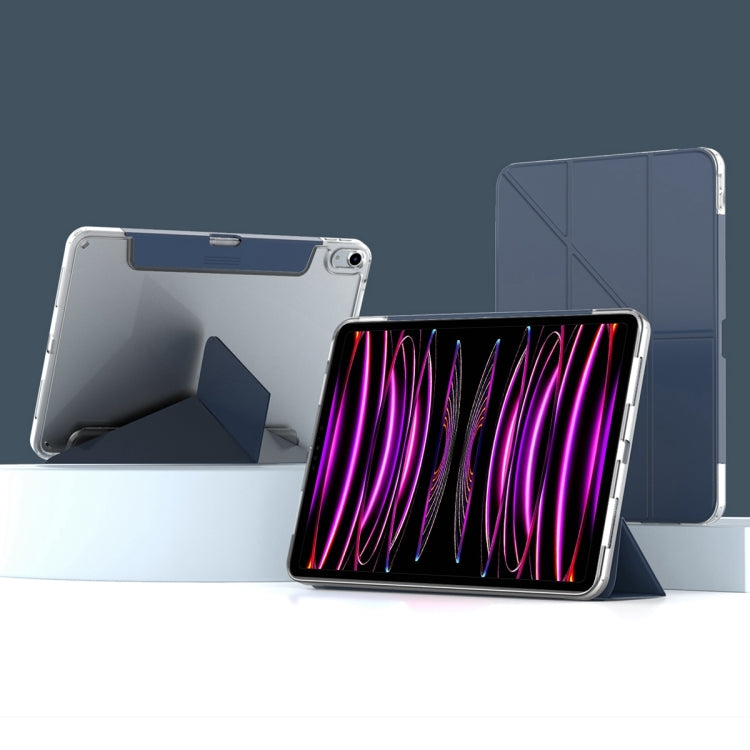 For iPad Pro 11 2022 / 2021 / 2020 Mutural Deformation Stand Smart Leather Tablet Case(Dark Blue) - iPad Pro 11 (2022/2021) Cases by Mutural | Online Shopping UK | buy2fix