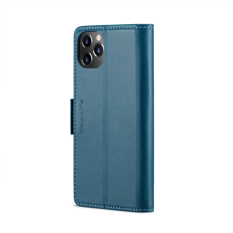 For iPhone 11 Pro Max CaseMe 023 Butterfly Buckle Litchi Texture RFID Anti-theft Leather Phone Case(Blue) - iPhone 11 Pro Max Cases by CaseMe | Online Shopping UK | buy2fix