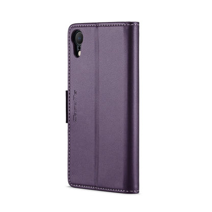 For iPhone XR CaseMe 023 Butterfly Buckle Litchi Texture RFID Anti-theft Leather Phone Case(Pearly Purple) - More iPhone Cases by CaseMe | Online Shopping UK | buy2fix