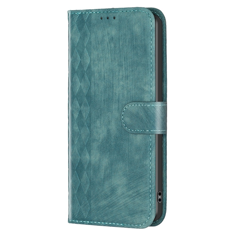 For Xiaomi Redmi Note 12 Pro+ Global Plaid Embossed Leather Phone Case(Green) - Note 12 Pro+ Cases by buy2fix | Online Shopping UK | buy2fix