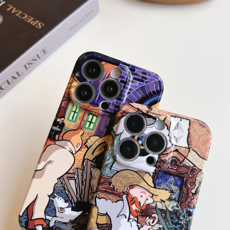 For iPhone 13 Pro Precise Hole Oil Painting Pattern PC Phone Case(Painting) - iPhone 13 Pro Cases by buy2fix | Online Shopping UK | buy2fix