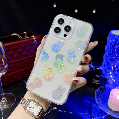 For iPhone 13 Pro Little Star Series Glitter Powder TPU Phone Case(Little Rabbit) - iPhone 13 Pro Cases by buy2fix | Online Shopping UK | buy2fix