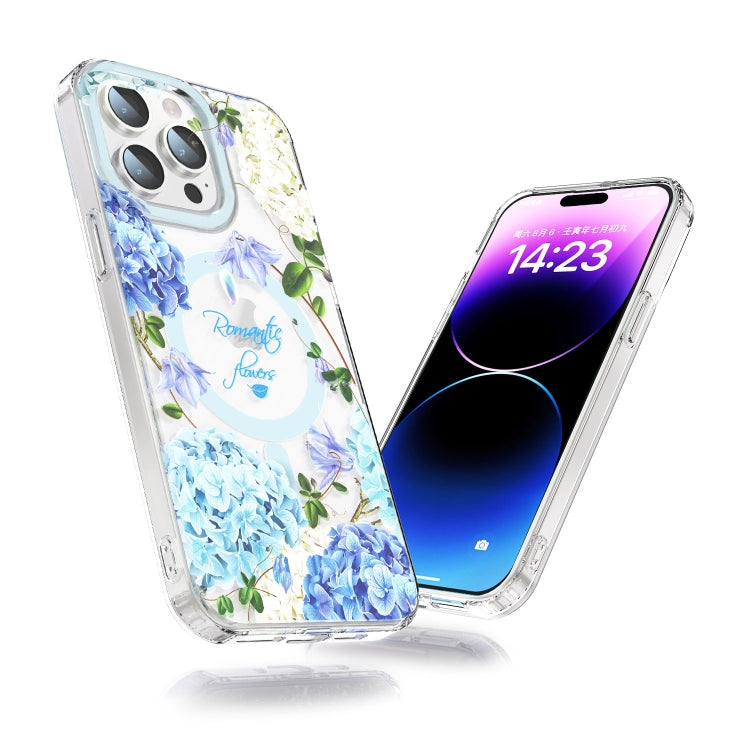 For iPhone 14 Pro MagSafe Magnetic TPU Phone Case(Small Floral) - iPhone 14 Pro Cases by buy2fix | Online Shopping UK | buy2fix