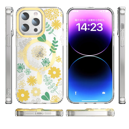 For iPhone 13 MagSafe Magnetic TPU Phone Case(Yellow Chrysanthemum) - iPhone 13 Cases by buy2fix | Online Shopping UK | buy2fix