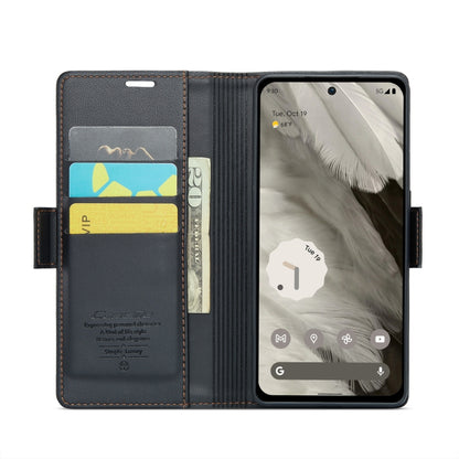 For Google Pixel 8 CaseMe 023 Butterfly Buckle Litchi Texture RFID Anti-theft Leather Phone Case(Black) - Google Cases by CaseMe | Online Shopping UK | buy2fix