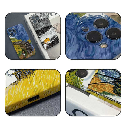 For iPhone 13 Pro Max Precise Hole Oil Painting Pattern PC Phone Case(Evening Breeze) - iPhone 13 Pro Max Cases by buy2fix | Online Shopping UK | buy2fix