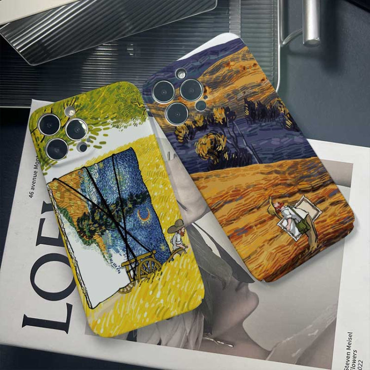 For iPhone 11 Pro Precise Hole Oil Painting Pattern PC Phone Case(Inkwash) - iPhone 11 Pro Cases by buy2fix | Online Shopping UK | buy2fix