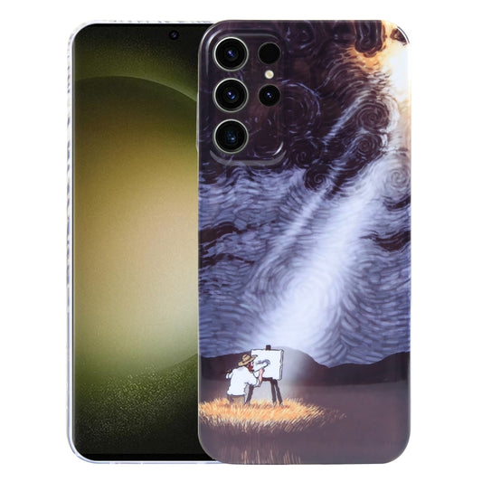 For Samsung Galaxy S23 Ultra 5G Precise Hole Oil Painting Pattern PC Phone Case(Shine) - Galaxy S23 Ultra 5G Cases by buy2fix | Online Shopping UK | buy2fix