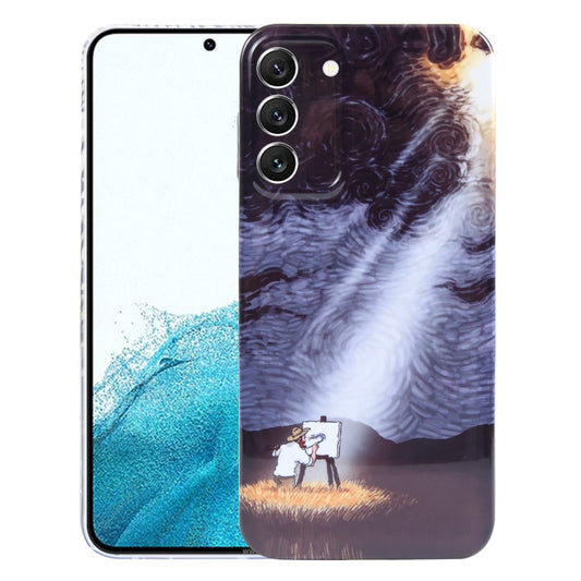 For Samsung Galaxy S22 5G Precise Hole Oil Painting Pattern PC Phone Case(Shine) - Galaxy S22 5G Cases by buy2fix | Online Shopping UK | buy2fix