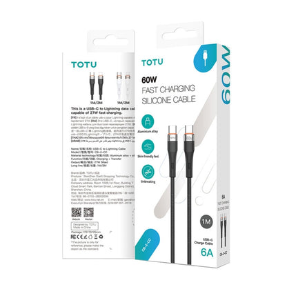 TOTU CB-2 Series USB-C / Type-C to 8 Pin Aluminum Alloy Skin Feel Data Cable, Length:1m(White) - 2 in 1 Cable by TOTUDESIGN | Online Shopping UK | buy2fix