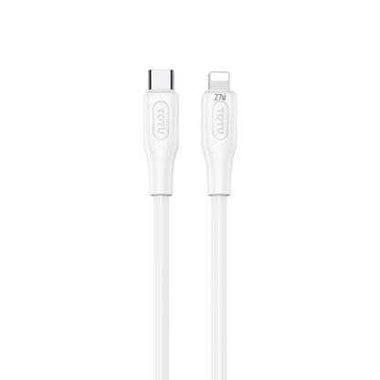 TOTU CB-4 Series USB-C / Type-C to 8 Pin Fast Charge Data Cable, Length:1m(White) - 2 in 1 Cable by TOTUDESIGN | Online Shopping UK | buy2fix