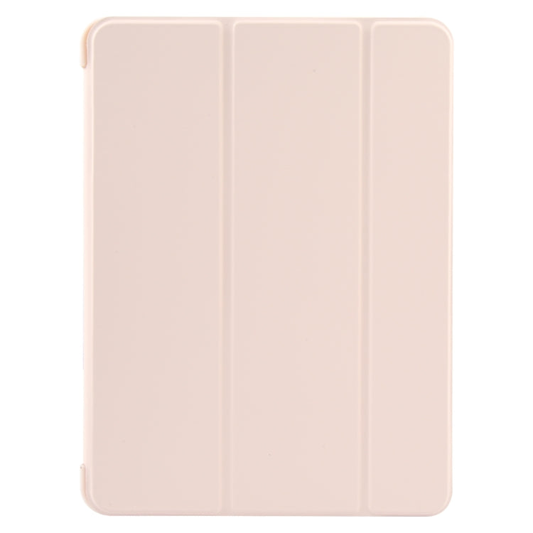 For iPad 10.9 2022 / Air 5 / Air 4 GEBEI 3-folding Holder Shockproof Flip Leather Tablet Case(Pink) - iPad 10th Gen 10.9 Cases by GEBEI | Online Shopping UK | buy2fix