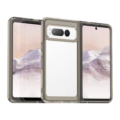 For Google Pixel Fold Colorful Series Acrylic + TPU Phone Case(Transparent Grey) - Google Cases by buy2fix | Online Shopping UK | buy2fix