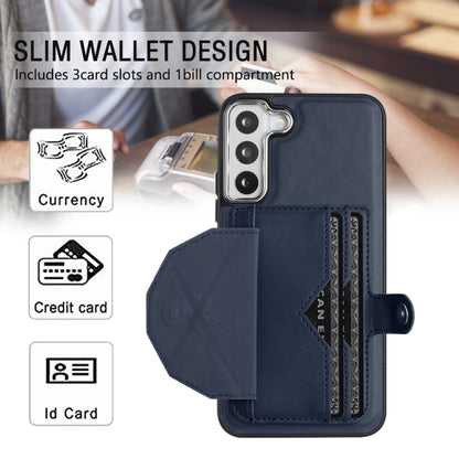 For Samsung Galaxy S23+ Shockproof Leather Phone Case with Card Holder(Blue) - Galaxy S23+ 5G Cases by buy2fix | Online Shopping UK | buy2fix